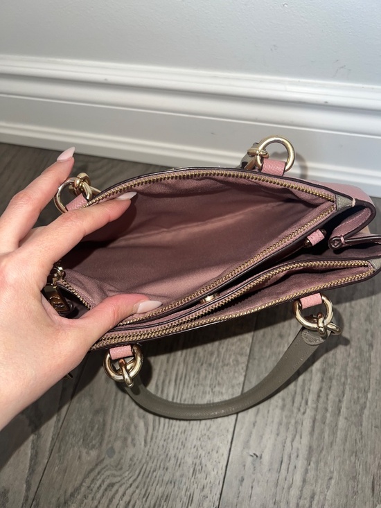 Coach Mini Brooke Carryall in Colorblock Dusty Rose Beechwood - Picture 8 of 12